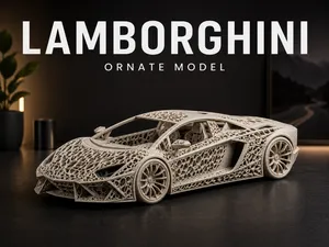Ornate Lamborghini Style Supercar – High Detail