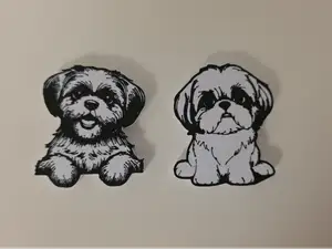 Shih tzu magnet/keychain 2 plate