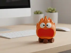 Surprised Calcifer-The cutest fire demon