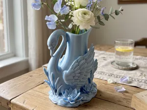 Detailed Swan Flower Vase / Pitcher