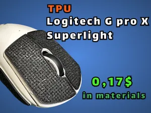 TPU Grips for Logitech G Pro X Superlight mouse