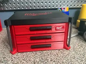 mini milwaukee packout 3 drawer storage box
