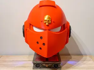 Grim Dark Inspired LED/Motorized Helmet Stand