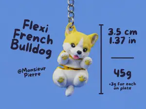 Flexi French Bulldog – Cute Articulated Keychain