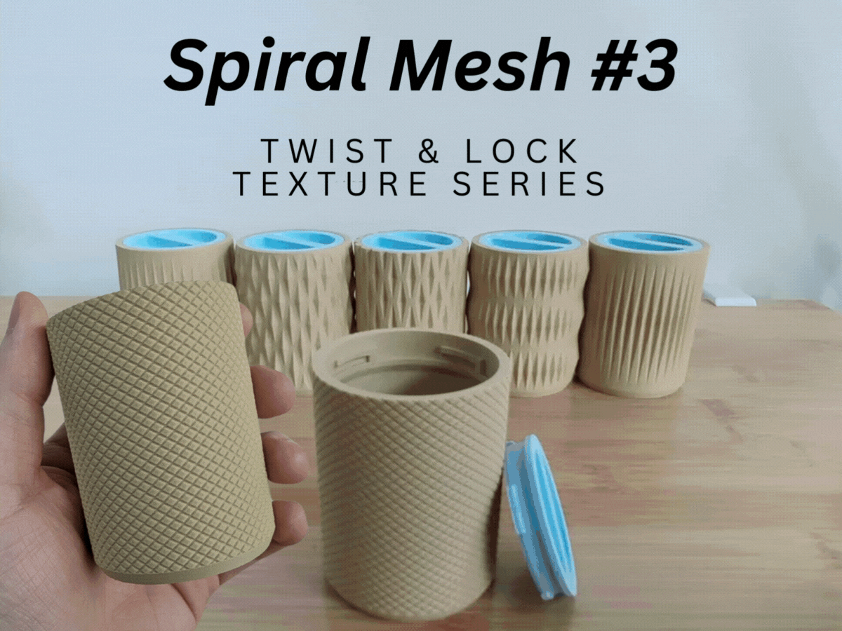 Spiral Mesh #3 | Twist & Lock Texture Series