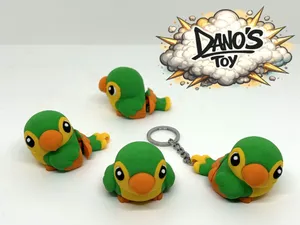 Flexi parrot - AMS/Single color - Dano's toy
