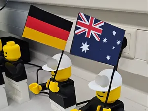 Brick Man Flagge mit Halter