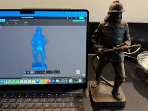 Firefighter Figure Sculpture