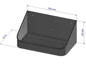 Wall mounted shelf