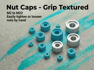 M2 - M22 Nut Caps w/ Grip for Hand-Tighten