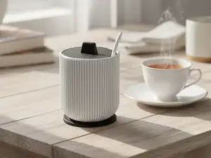 Modern Ribbed Sugar Bowl & Salt Cellar