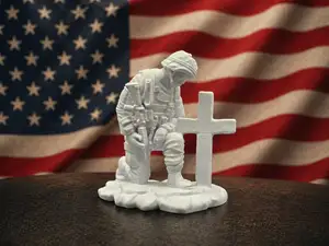 Kneeling at the Cross Soldier