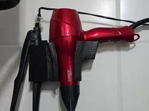 Suporte para secador de cabelo e chapinha
