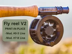 Fly reel V2 "Print-in-place" #0-3 e #7-8