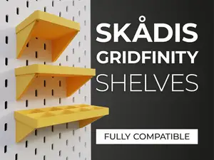 IKEA Skadis Gridfinity shelves
