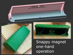 Custom glasses case with one-hand operation