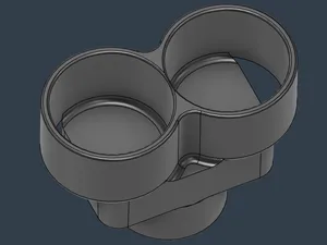 Dual Cup Holder Insert for Škoda Fabia MK1