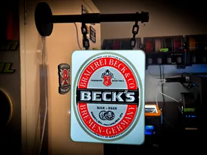 BECK'S ~ 2-Sided Square Lightbox