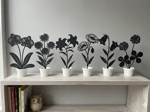 Minimalist floral set-orchid four leaf clover bell