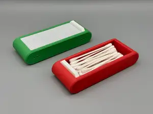 Sliding case for small parts like cotton swabs etc