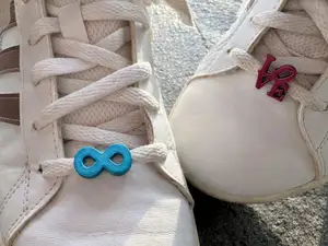 Shoe lace charms love infinity sneaker accessories