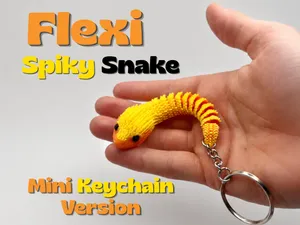 Flexi Spiky Snake – Mini Keychain Version