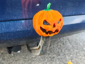 Halloween pumpkin tow hitch ( joint ) cover