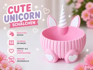 Einhorn Bowl – Niedliche Einhorn Schale (ohne AMS)