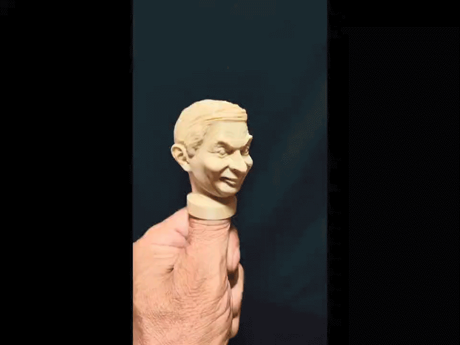 憨豆雕像