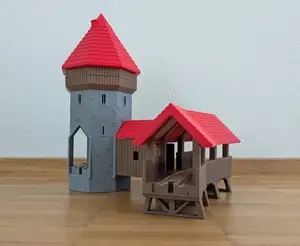 Chapel Bridge Model for Wooden Train Sets