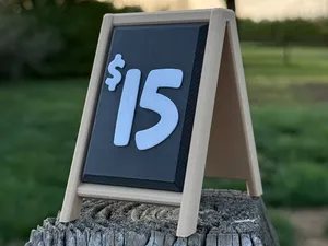 Mini A-Frame sign with replaceable magnetic insert