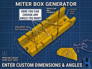 Ultimate Parametric Miter Box Generator