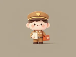 邮递员-世界上的职业百科-儿童过家家涂色玩具