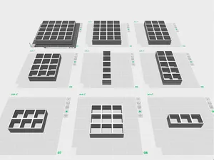 Gridfinity MANY SIZES superlight base stacked 8x