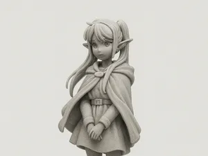 Elfa en miniatura para D&D