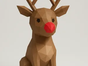 Reno navideño Low Poly