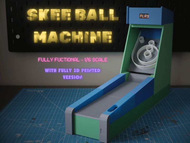 Fully Functional 1/6 Scale Skee Ball Machine