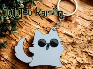 Cat Keychain – Inspired by Gojo (Jujutsu Kaisen)