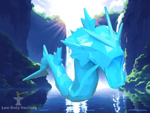Low-Poly Gyarados (With Wave-Base)