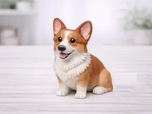 White PLA Corgi Figurine + Paint on your own