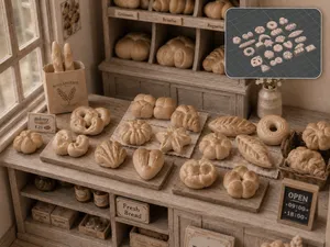 Miniature Dollhouse Bread Set #10