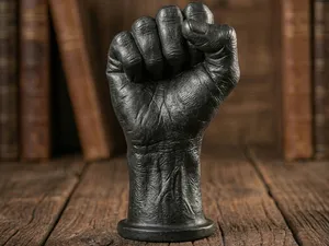 "Power & Unity" Fist Sign Statue (Real Texture)