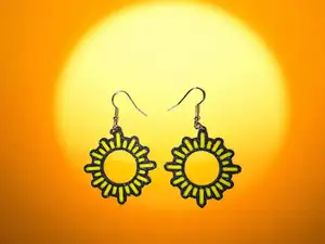 Rounded sun earrings