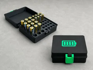 Battery Storage Box – Locking AA & AAA Organizer