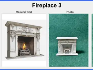 RPG • Dollhouse • Mini: Victorian Era Fireplace 3