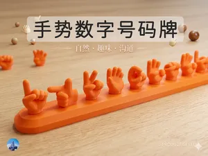 手势数字号码牌(停车牌)