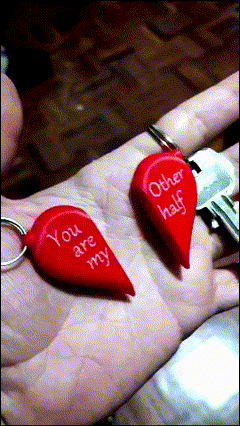 Magnet Heart Keychain for Couples