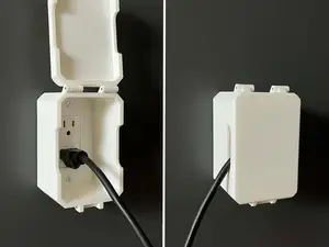 Hinged Outlet Cover Box with Cable Pass-Through