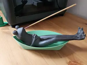 Incense Holder - Smoking Frog Boat