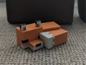 Sleeping Minecraft Fox